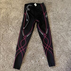 CW-X Black and Pink Compression Leggings